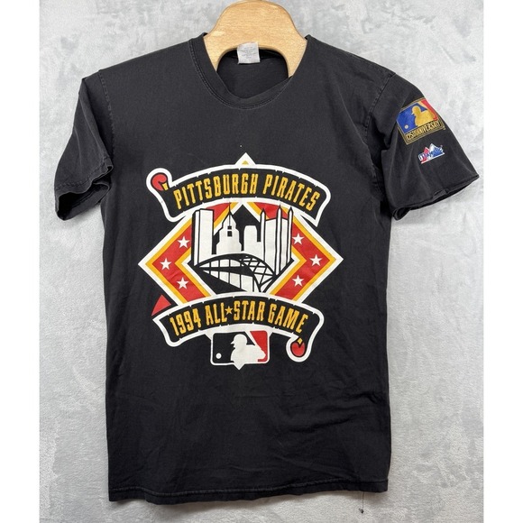 Majestic Other - Vintage Pittsburgh Pirates Shirt Black MLB Baseball All Star Game 1994 Sz L READ